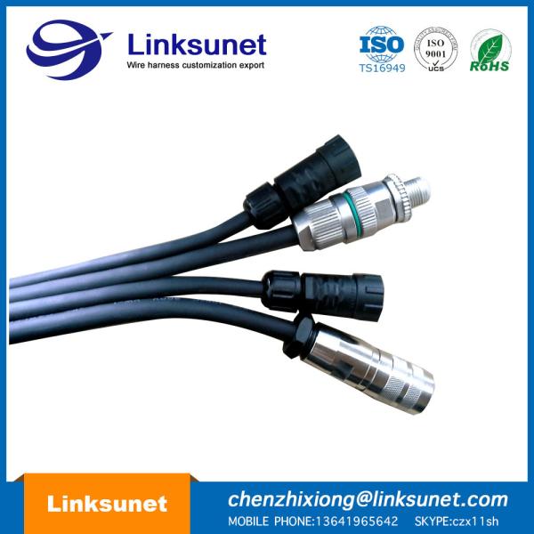 UL2651-28AWG 1.27mm black pvc Round Flat cable wiring harness