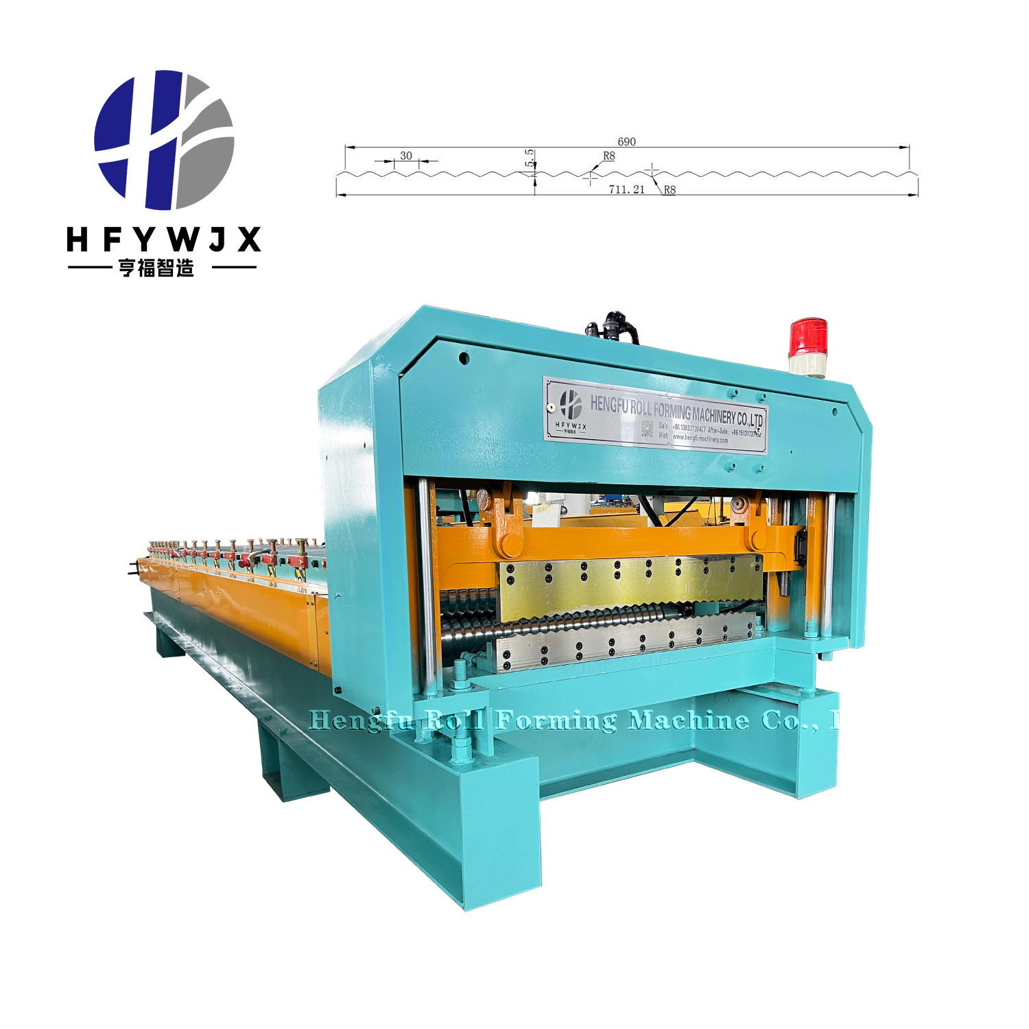 High Efficiency Small Corrugated Roof Sheet Roll Forming Machine with Precision Cutting and Fully Automatic Control