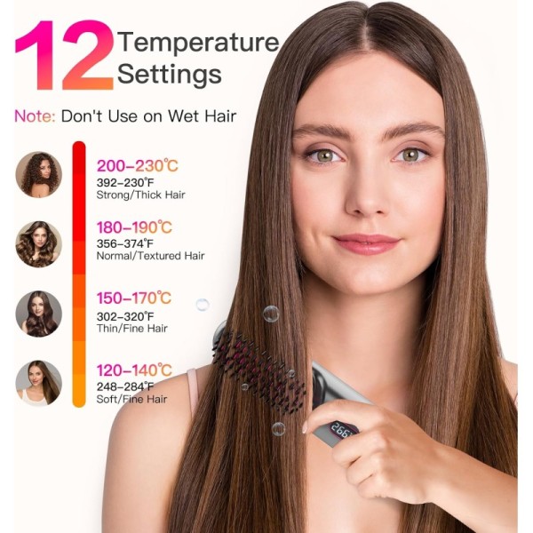 Wholesale Price High Satisfaction Salon Equipment Cordless Hot Comb Brush Light Weight Mini Hair Straightener USB 1 Year Outdoor