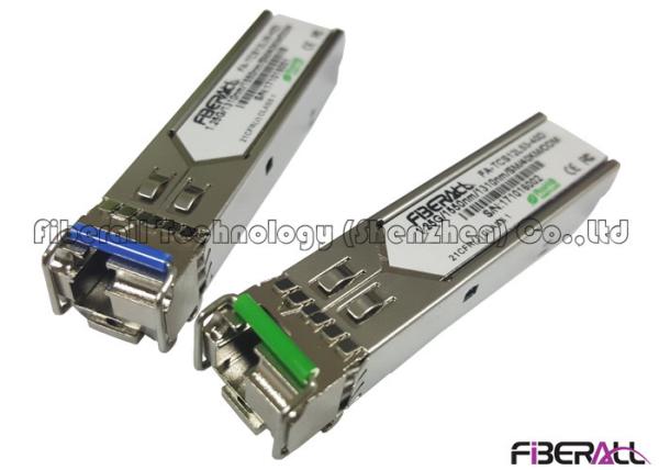 Bi-Directional 1.25G SFP Fiber Optic Transceiver Single Fiber LC 1550Tx/1330Rx 40KM