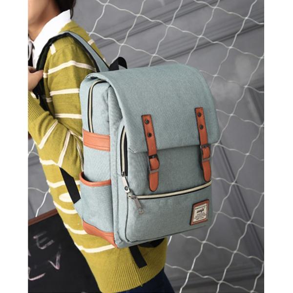 New design 2018 wholesale student laptop backpack popular canvas student backpack bag