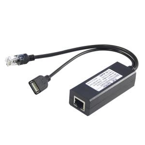 48V a 5V 2.4A PoE Splitter com saídas USB e RJ45 IEEE 802.3af