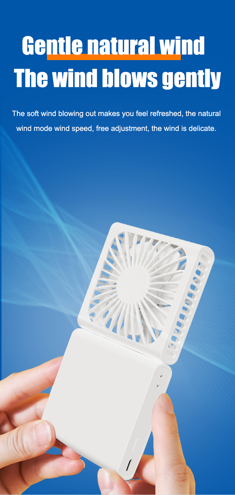 Innovative Products 2024 Rechargeable USB Small Personal Handheld Mini Portable Neck Fan for Kids Girls Boys Woman Outdoor