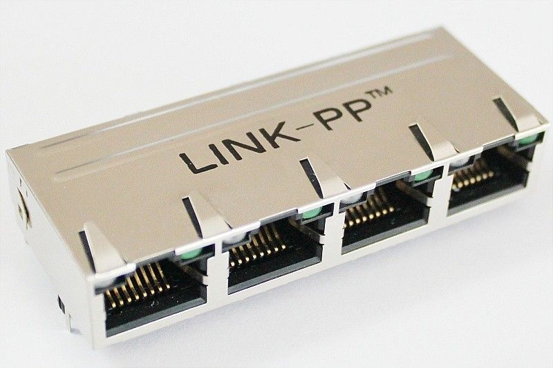 Стандартный телефон Jack Multi-порта RJ45/защищал зарегистрированный Jack 45 1 x 4 порта