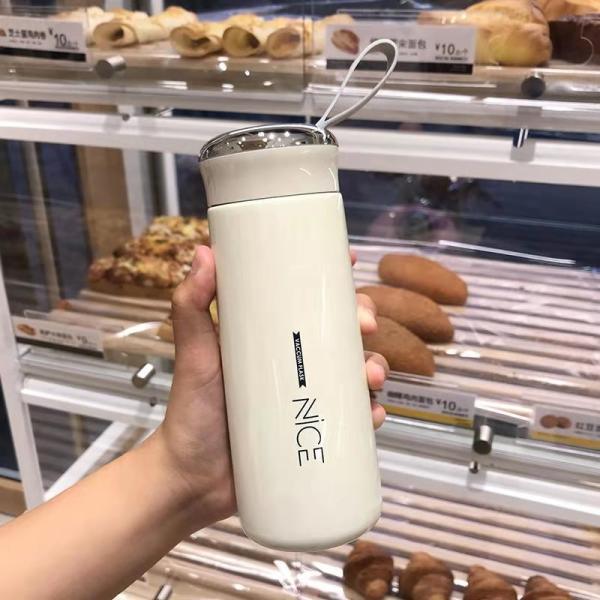 Stocked High Temperature Resistance Vacuum Double Walled Glass Tea Cup with Custom Logo