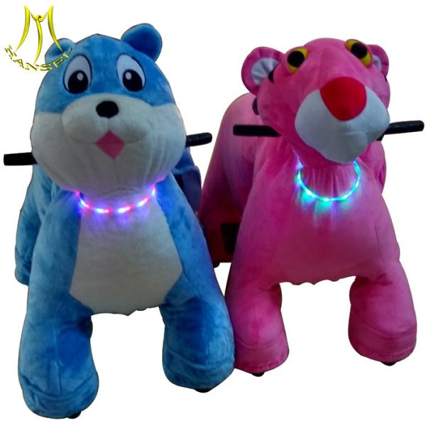 Hansel amusement park motorized animals for sale and musical animal scooter with ride on funny adult stuffed animals