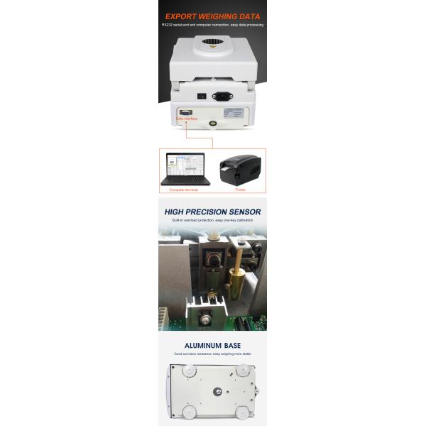 0.001g Analytical Precision Balance Moisture Analyzer For Grain Food Nut Coffee