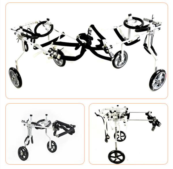 Aviation Aluminum Small Pet Dog Wheelchair For Handicapped Dogs 8 Sizes