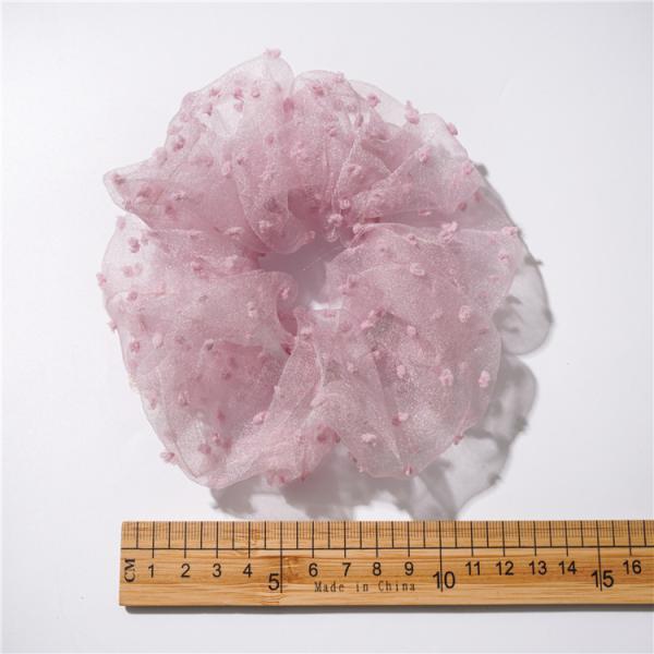 Summer net yarn hairball grenadine scrunchies bowel scroller ins wind girls pink red headwears Yiwu accessories