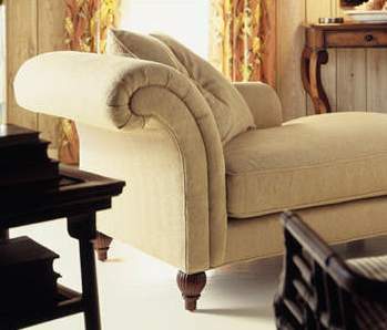 Leisure Fabric  Indoor Chaise Lounge Chair With Hardwood Frame / Fabric Upholstered