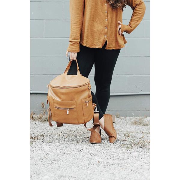 New Arrival Amazing design high quality Leather Diaper Bag Backpack