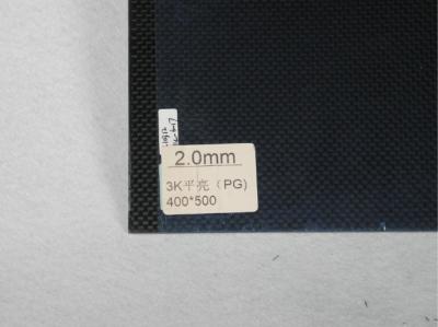 A fibra completa lustrosa da superfície e do carbono do Layup padrão chapeia 400 a planície do × 2.0mm do × 500mm