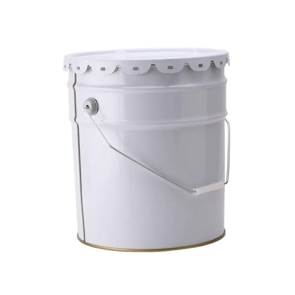 Metal Paint Buckets with Exterior Print for Industrial Chemical and Paint Use
