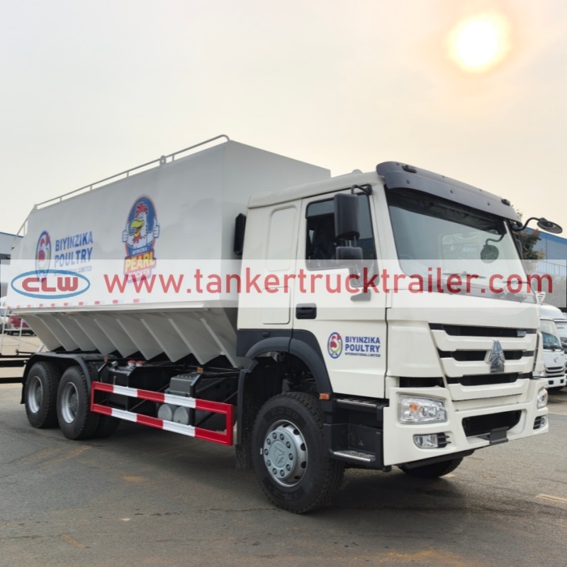 HOWO 6X4 40CBM Hydraulic Control Bulk Feed Delivery Truck for Sale