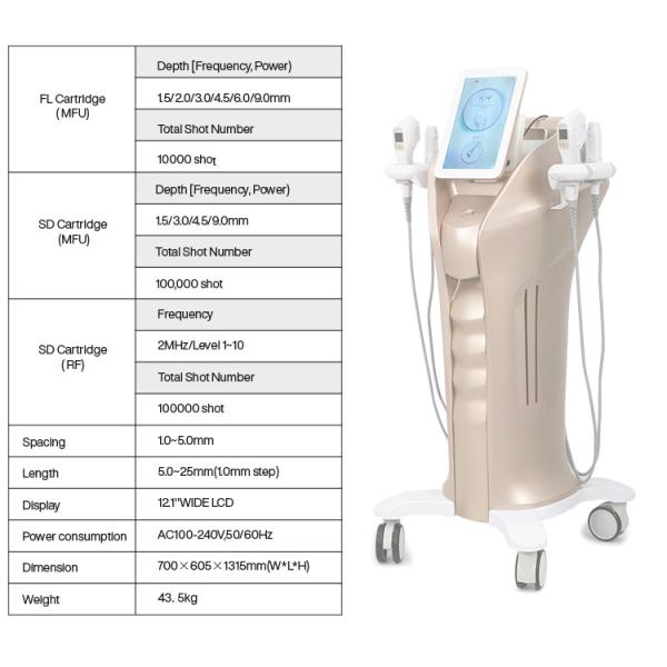 Clínica de belleza HIFU máquina de levantamiento facial antiedad RF máquina de levantamiento facial