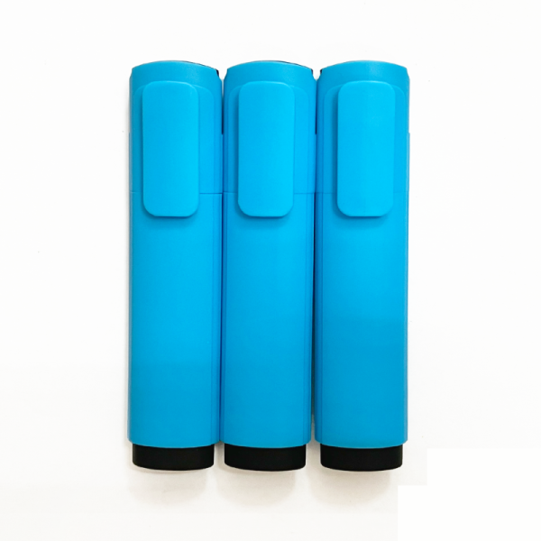 Best Price 12PCS Blue School And Office Fluorescent Ink Color Box Set Marker Chisel Fiber Tip Highlighter