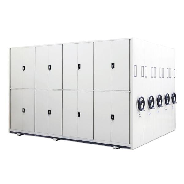 Manual High Density Shelving For Files Collection , Light Gray Mobile Shelving Unit