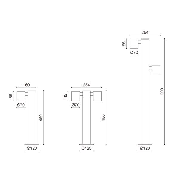 Lumières de jardin LED décoratives à tête simple / jumelle IP65 GU10