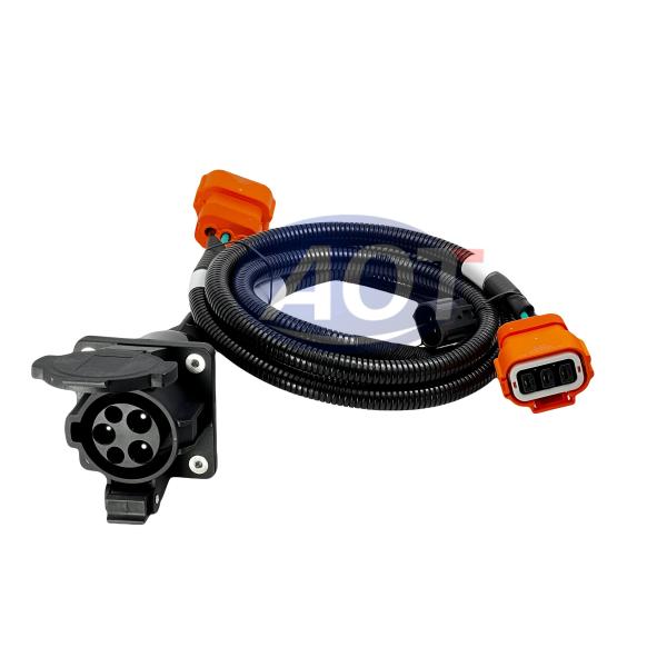 AOTAI Sea J1772 Socket To EV Connector 40A HVSL633 Series Fiber EV Charging Y Cable