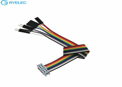 Dupont 2.54mm Flat Ribbon Cable Assembly Male And Female To FC 10 Pin IDC Connector