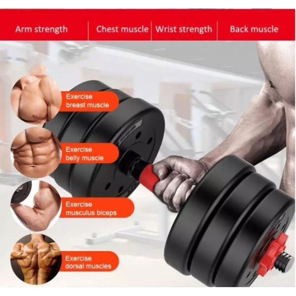 Weightlifting Gym Fitness Dumbbells 10kgs To 50kgs PVC Plastic Cement Dumbbell Set