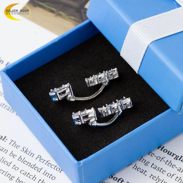 Zircon Anniversary 316l Stainless Steel Body Piercing Jewelry  Belly Button Rings 12mm