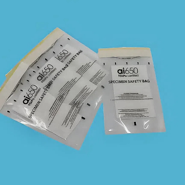 AI 650 95kpa Custom Zip Lock Biodegradable Medical Transport Biohazard Specimen Bag