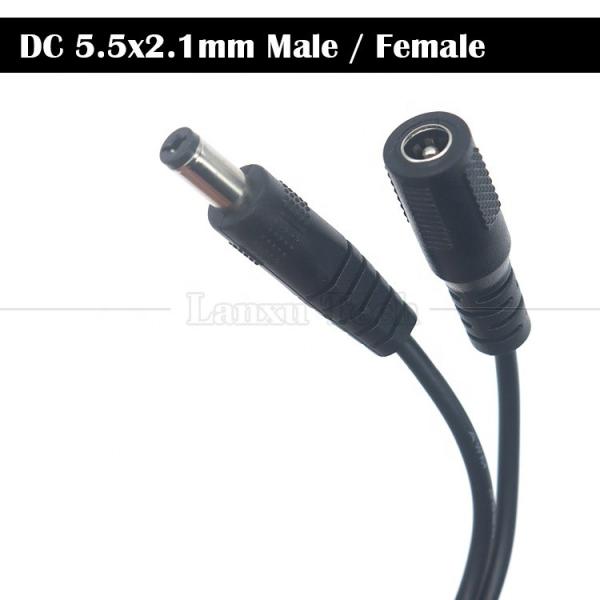 1m 3m 5m 10m 12V mâle à mâle femelle DC 5.5x2.1mm 5.5x2.5mm 4.0x1.7mm 3.5x1.35mm câble d'extension de prise électrique à baril