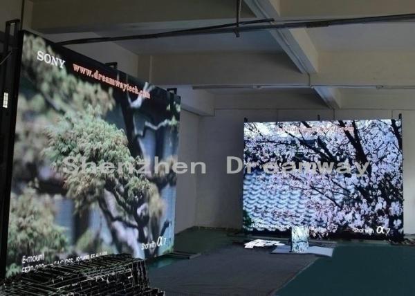 64 X 32 Dots Indoor Full Color LED Display 5mm Pixel Pitch Iron Cabinet For Church
