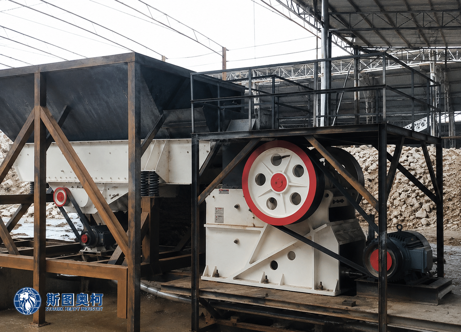 High efficiency jaw crusher core equipment of mining production line