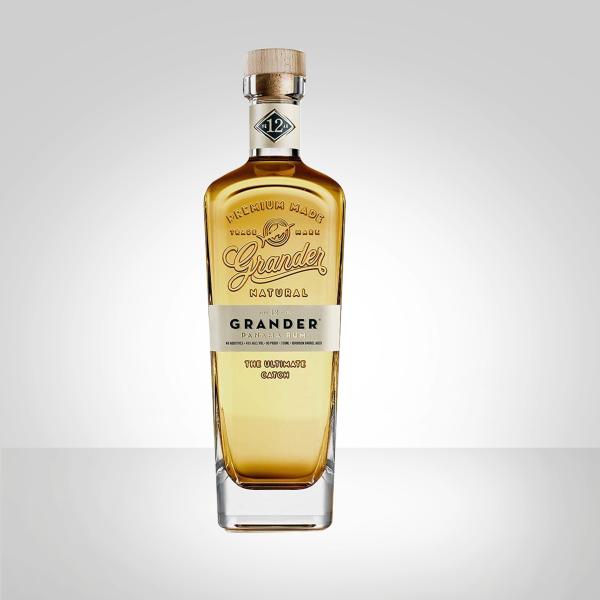 750ml Grander Rum Glass Bottle -Customization, Super Flint Glass Bottle, American Rum