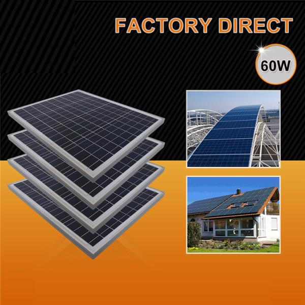Painéis solares do silicone 60W policristalino durável do CE para a casa