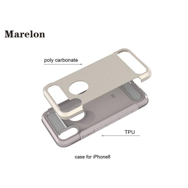 Carbon Fiber TPU Phone Case / PC Back Cover Case For Decoration Iphone 8