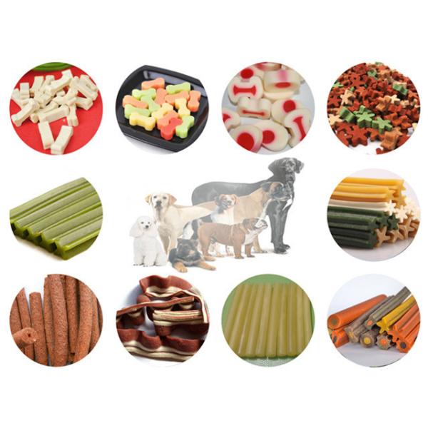 Extrudeuse automatique approuvée par CE d'aliments pour chiens avec la capacité 200-250kg, festins d'animal familier/ligne de traitement des denrées alimentaires des produits alimentaires mastication de chien