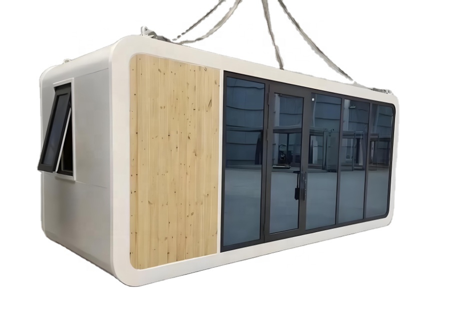 Apple Mobile Homestay Ware Cabin Office & Outdoor Activities Board House in Scenic Area Made of Wooden & Steel Sandwich Panel