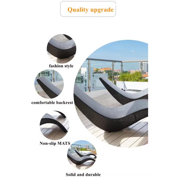 Экологически чистый простой стиль наружного PE Раттан Солнце пляж бассейн палуба стул гостиная