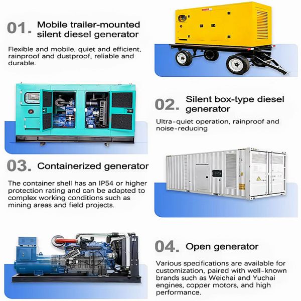 Open Frame Durability Diesel Engine Generator Set Towable Diesel Generator Small Diesel Generator