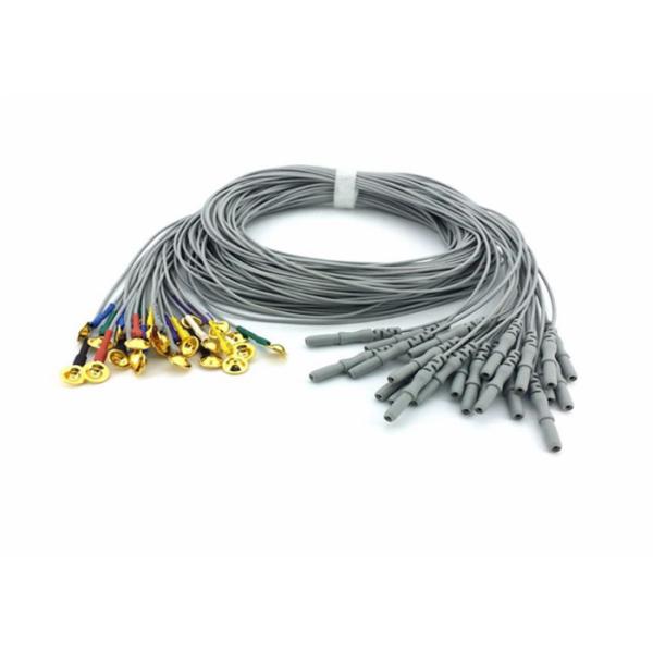 Les électrodes de tasse d'or d'Eeg d'hôpital câblent, câble d'EMG pour la