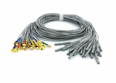 Os elétrodos do copo do ouro de Eeg do hospital cabografam, cabo do Emg para a máquina do EEG/EMG