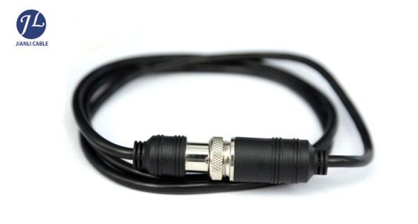 Signal Transmission 6 Pin Gx16 Aviation Cable For Automotive Rear View Camera System
