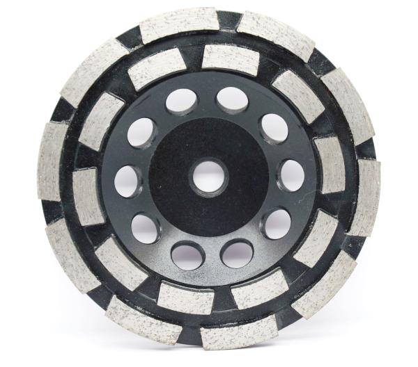 Double Row Diamond Cup Wheel , Durable Metal Bond Diamond Wheel