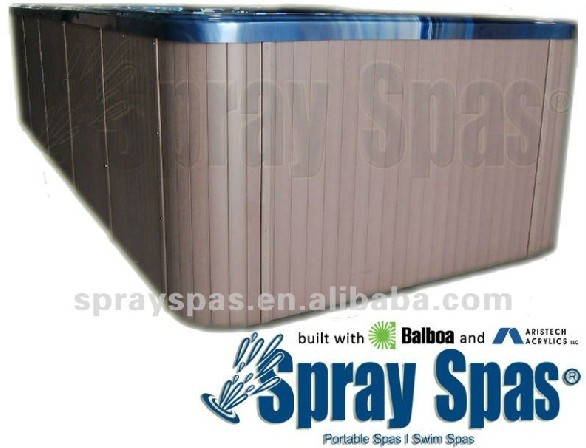 Large Acrylic Whirlpool Massage Bathtub Outdoor Swimming Spa Pool, 5900 * 2250 * 1320mm