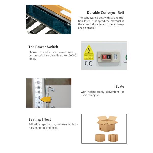Высокоскоростная регулируемая Верхняя Нижняя лента Электрическая стабильная Автоматическая машина для запечатывания картонных коробок