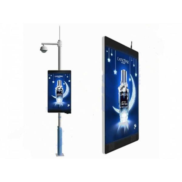 Outdoor Roadside Light Poles Displaying Full Color Led Signs Large Screen