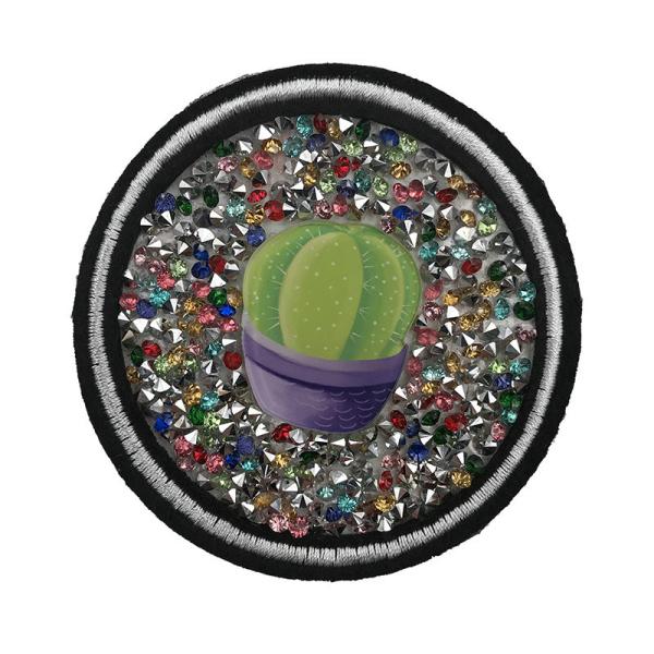 Durable Rhinestone Applique Patches Self Adhesive Hook & Loop Backing