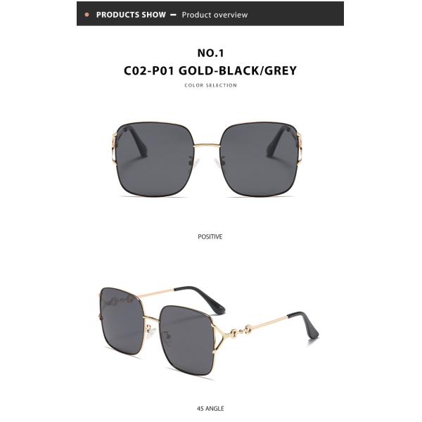 Квадратные солнечные очки рамки металла подгоняли виски изогнутые логотипом