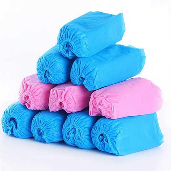 Red / Blue Non Woven Shoe Cover Dust Proof Lightweight Strong Tensile Strengt