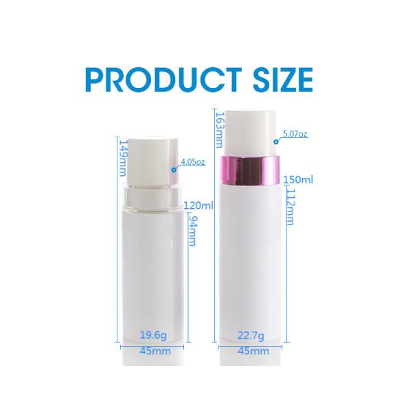 120ml 150ml Cylindrical Cosmetic Lotion Bottle Purple Pump