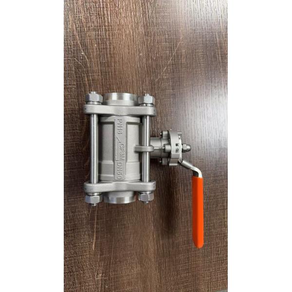 2'' Three Piece Ball Valve CF3M Manual Valve Butt Weld Connection