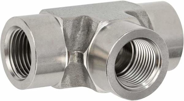 304 T forjado de aço inoxidável 1/8 NPT x fêmea 1/8 fêmea x 1/8 do NPT conector fêmea das maneiras do T-encaixe 3 do NPT
